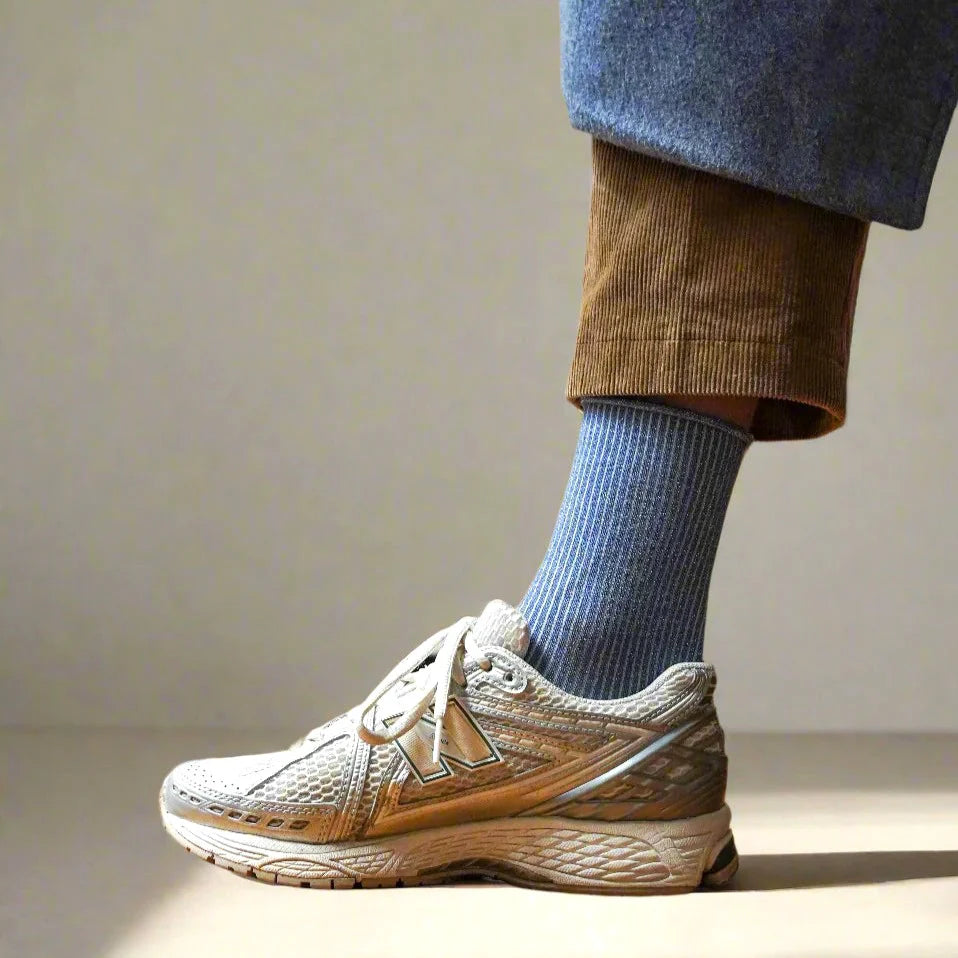 KLUE Glitter Lurex Socks in Eco-friendly Lyocell - Mineral Blue