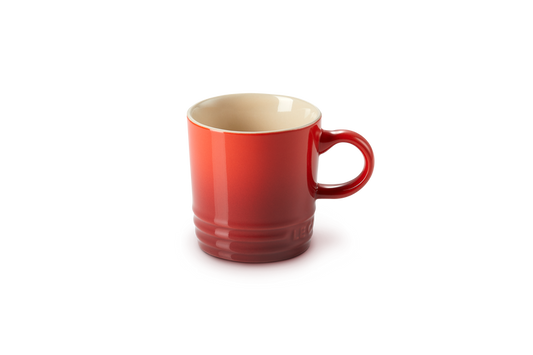 le creuset stoneware 100ml espresso mug in cerise red