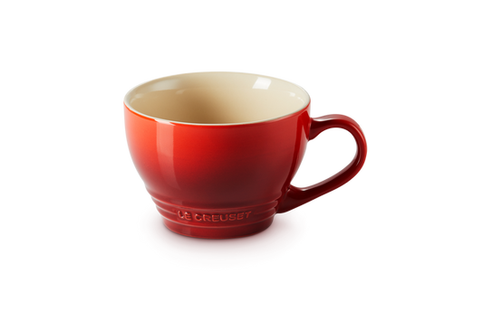 led creuset stoneware grand mug in cerise (deep red) 