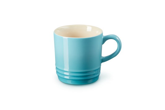 le creuset stoneware cappuccino mug 200ml caribbean