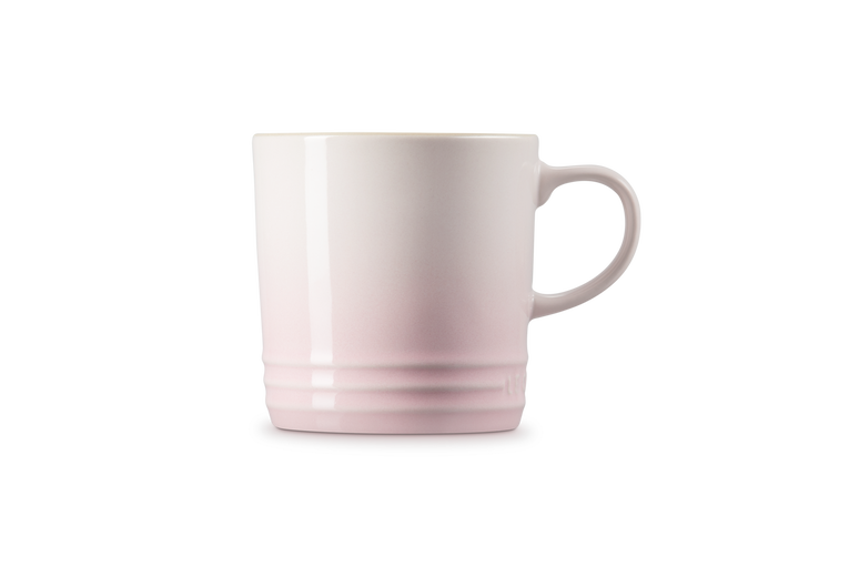 le creuset stoneware mug 350ml in shell pink