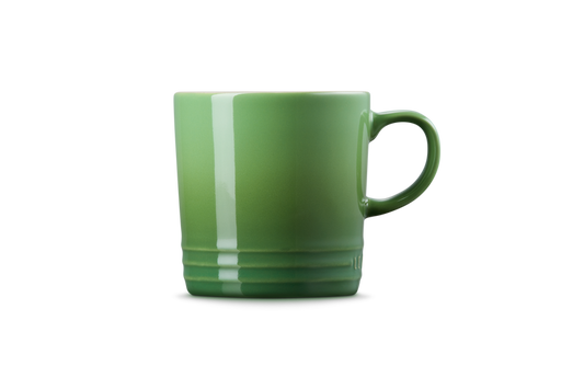 le creuset stoneware mug in bamboo green