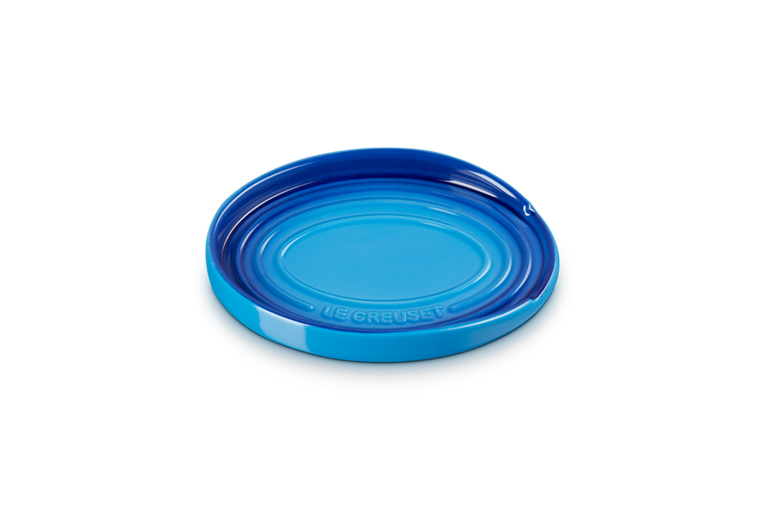 Le Creuset oval spoon rest in Azure Blue 