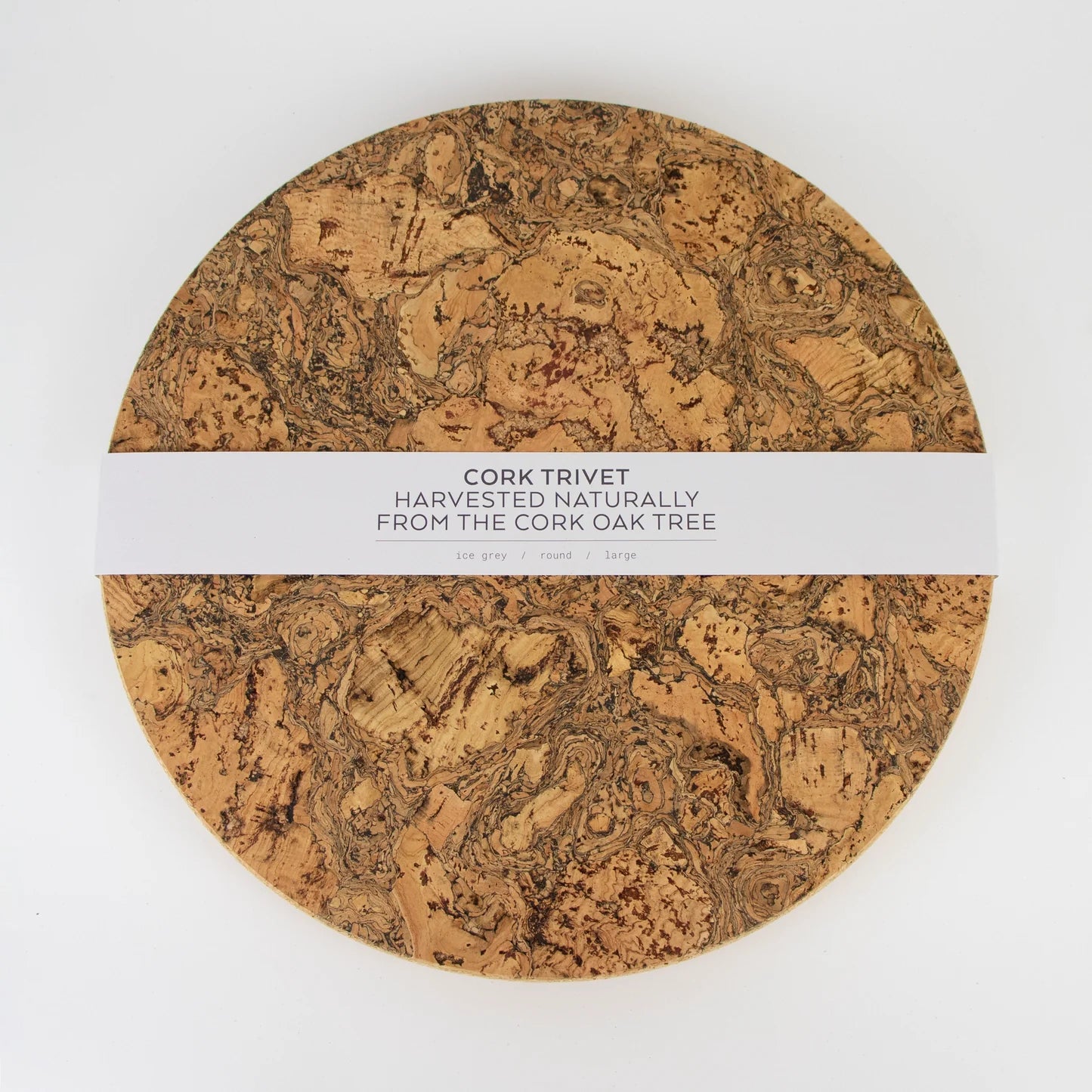 LIGA Natural Large Cork Trivet in natural light brown colour with dark accents