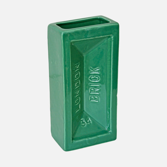 london brick vase made by stoleform in green