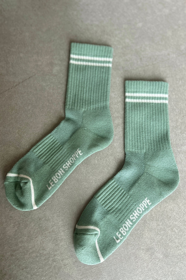 Le Bon Shoppe Boyfriend Socks in Meadow Green