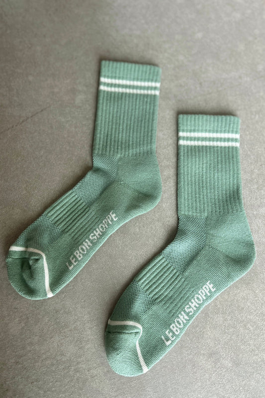 Le Bon Shoppe Boyfriend Socks in Meadow Green