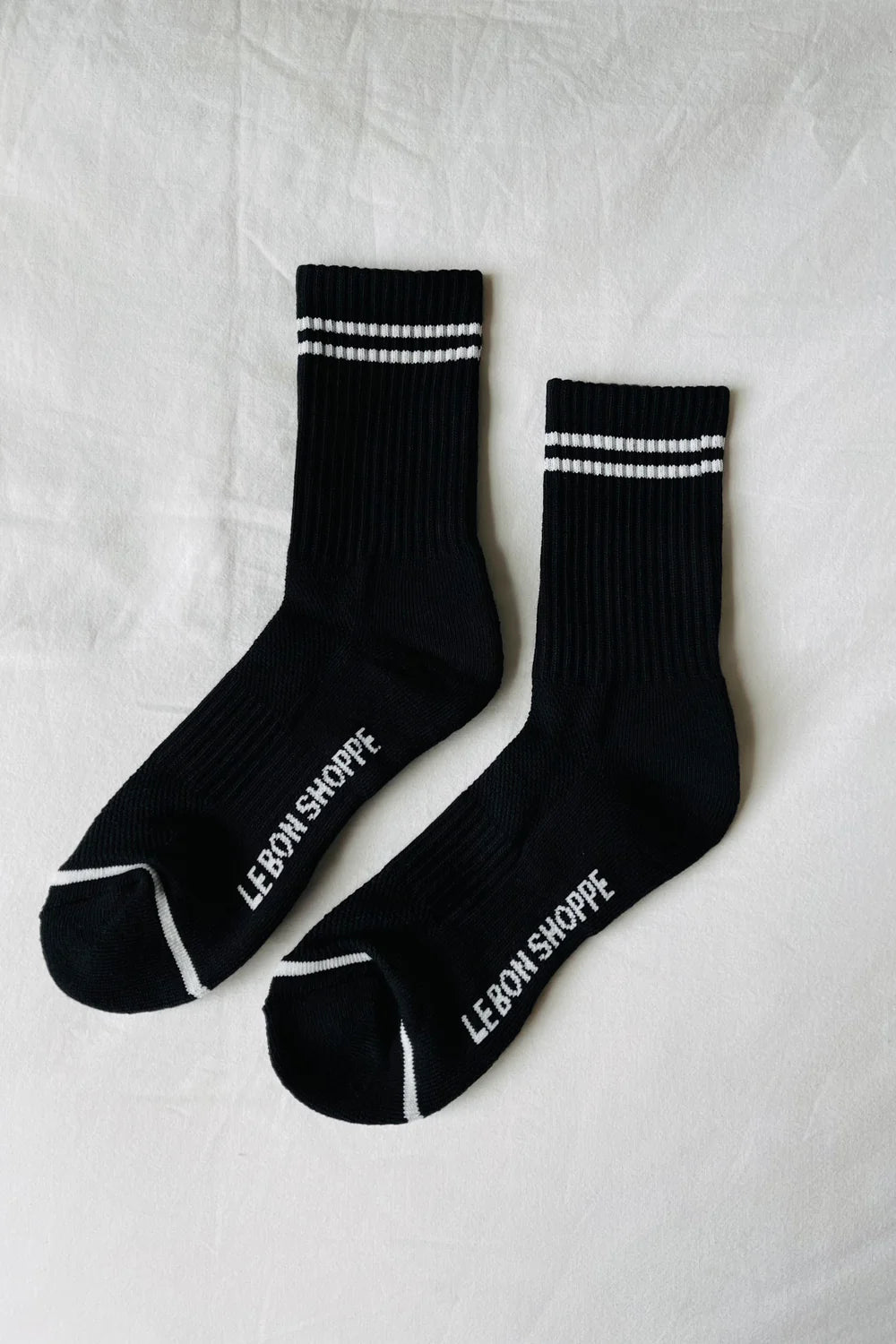 Le Bon Shoppe Boyfriend Socks in Noir Stripe 