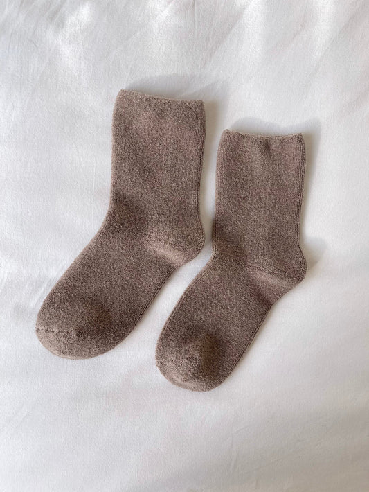 Le Bon Shoppe Cloud Socks in Frappe Taupe colour 