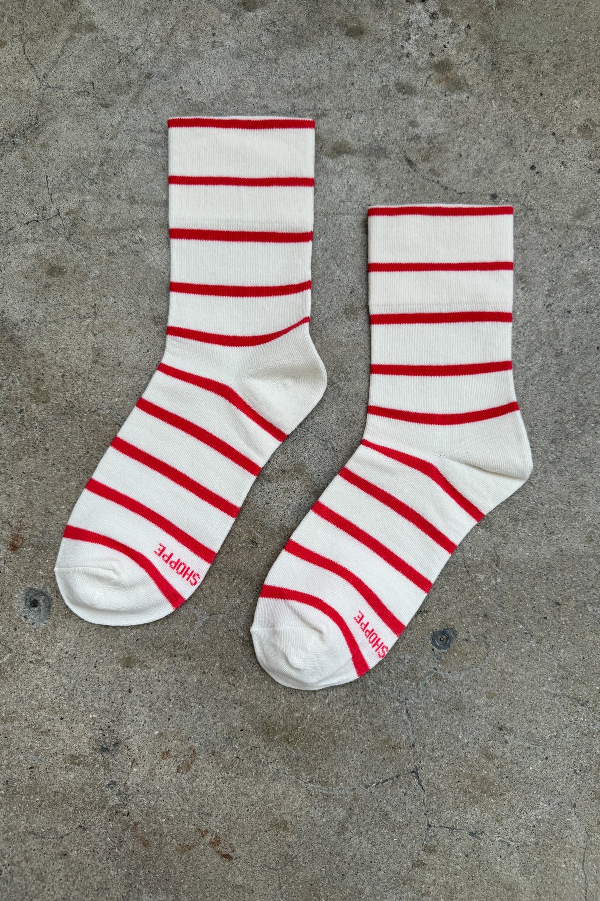 Le Bon Shoppe Wally Socks in Candy Cane striped