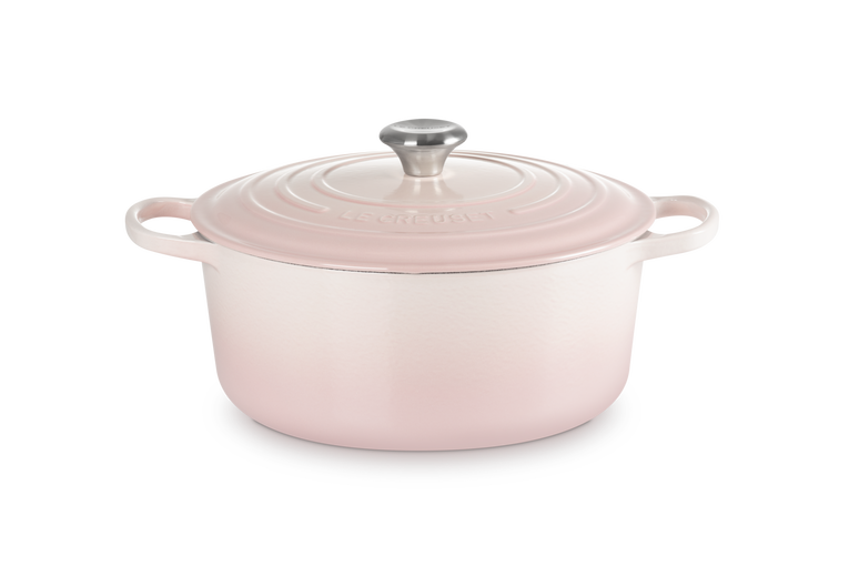 Le Creuset Signature Round Casserole Shell Pink 28cm