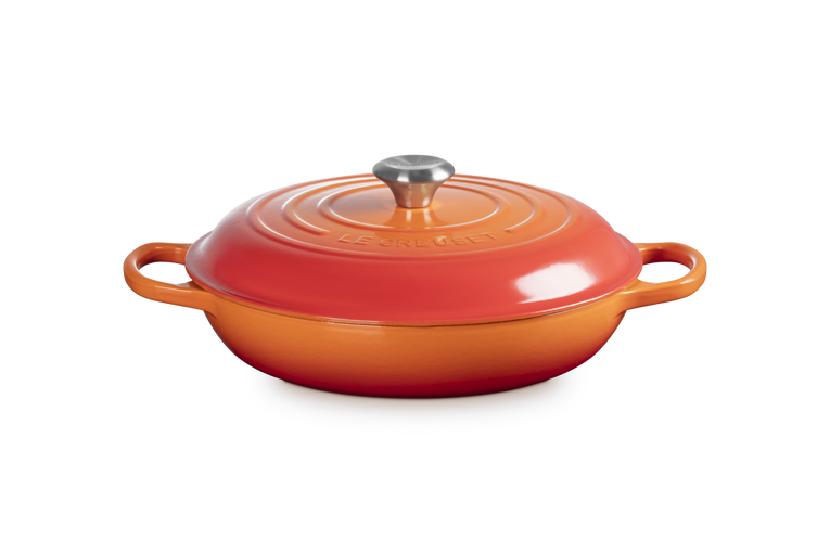 Le Creuset Signature Shallow Cast Iron Casserole Volcanic 30cm