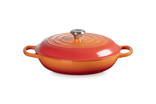 Le Creuset Signature Shallow Cast Iron Casserole Volcanic 30cm
