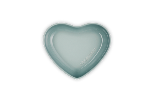 Le Creuset Stoneware Heart Bowl in Sea Salt colour 