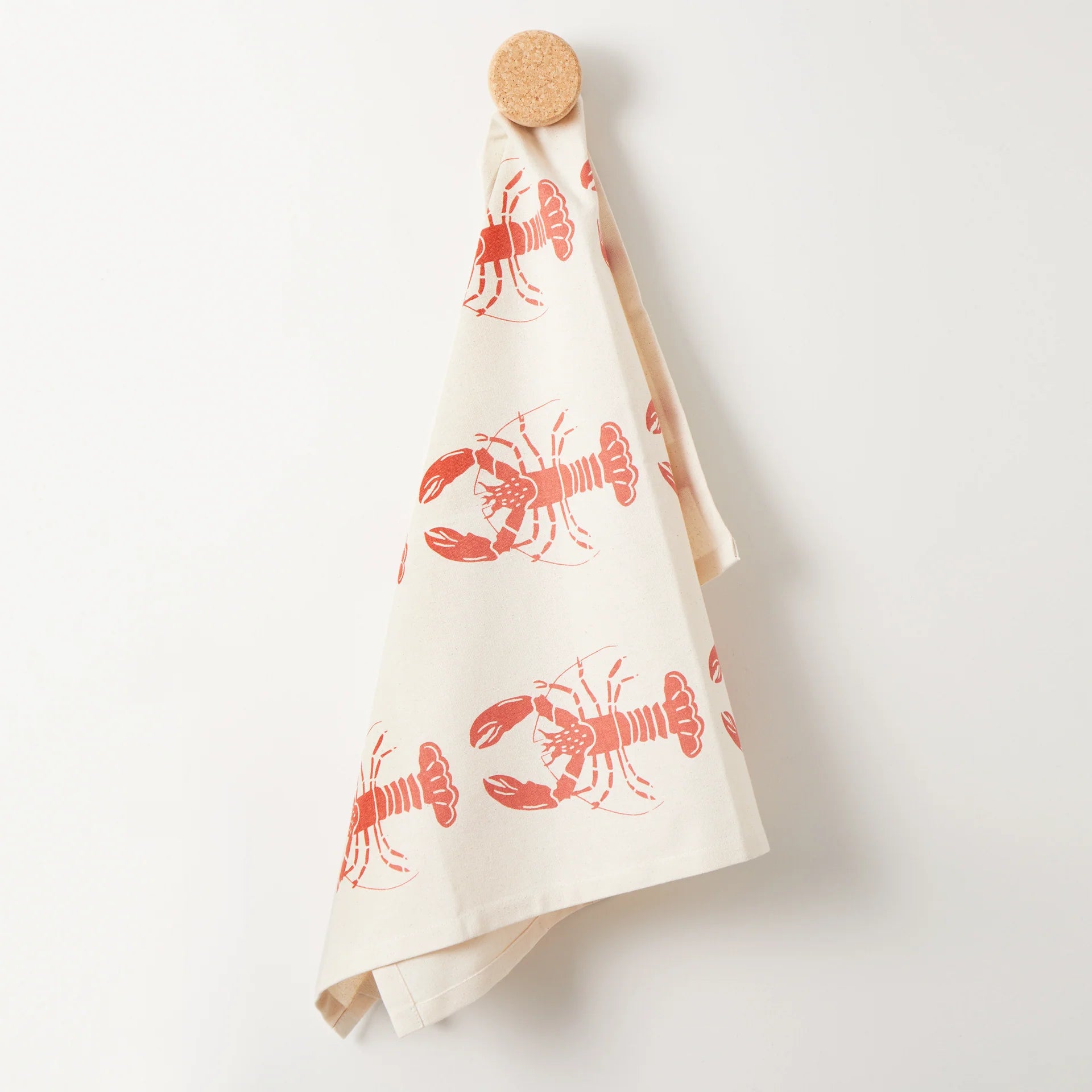 Liga Organic Tea Towel in Red Lobster