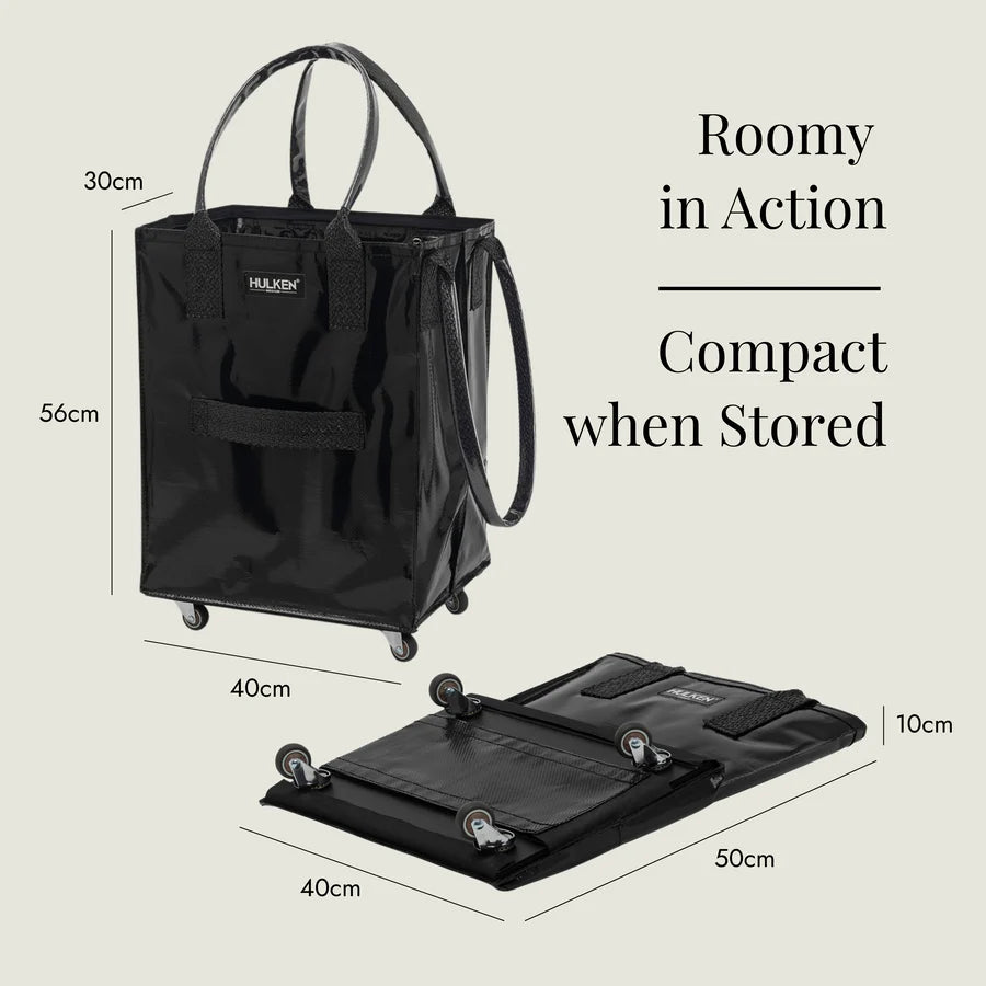 Hulken Original Rolling Tote Medium Bag - Black
