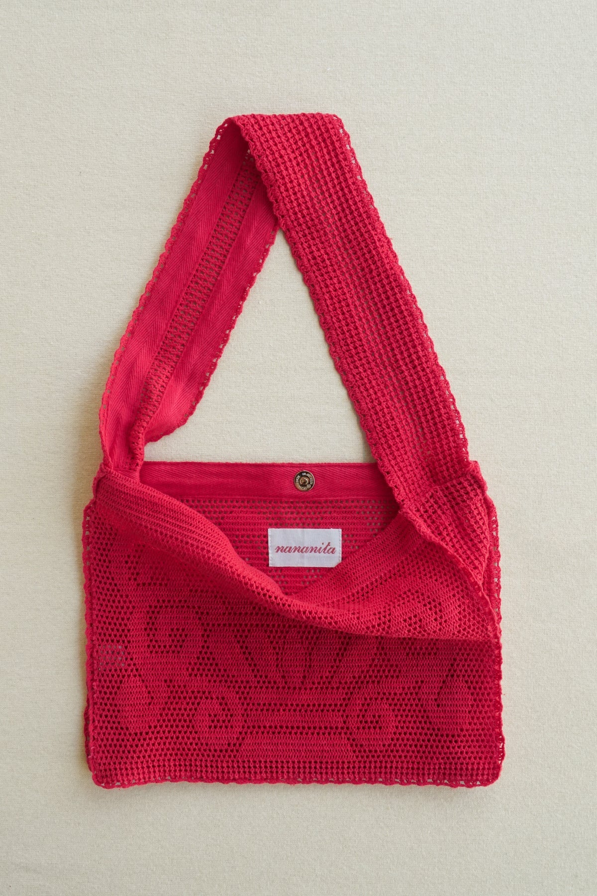 NANANITA Fountain Crochet Bag - Ruby