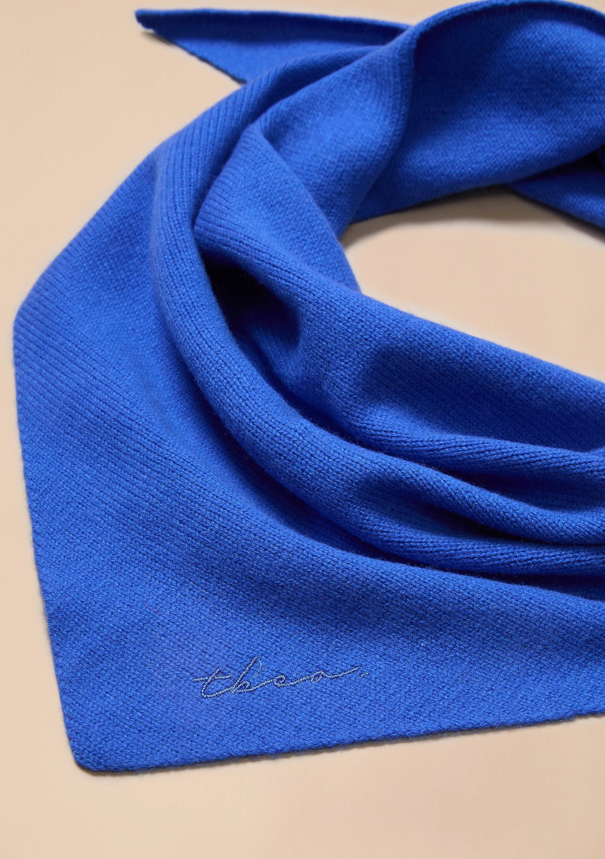 TBCo Merino Wool Triangle Scarf - Cobalt Blue
