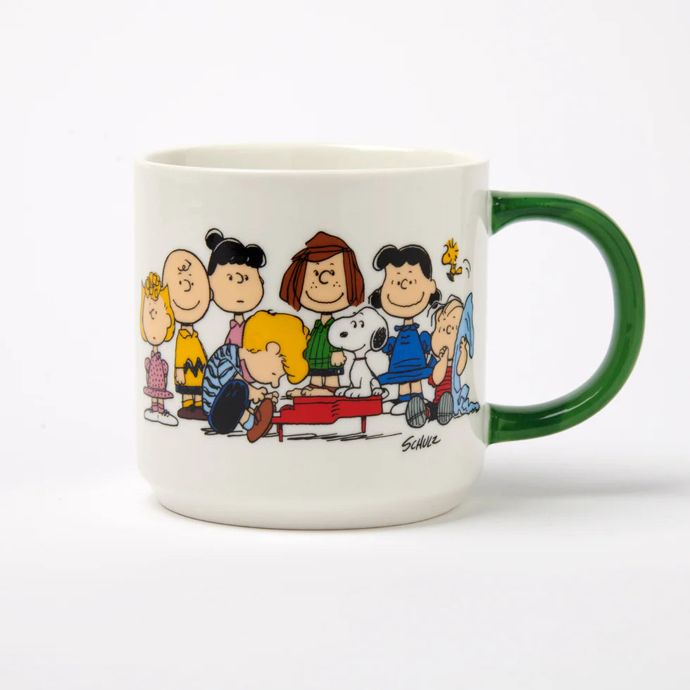 Mug with cartoon characters on a white background