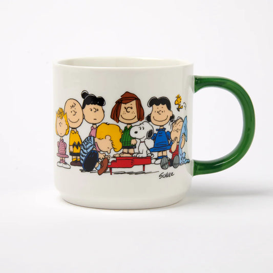Mug with cartoon characters on a white background