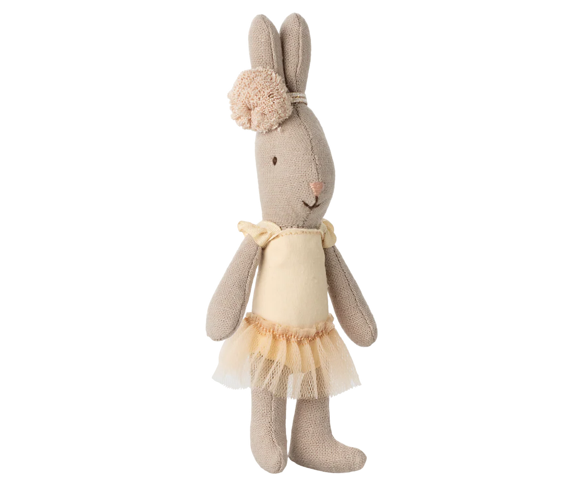 Maileg Micro Rabbit Ballet Suit and Skirt Cream