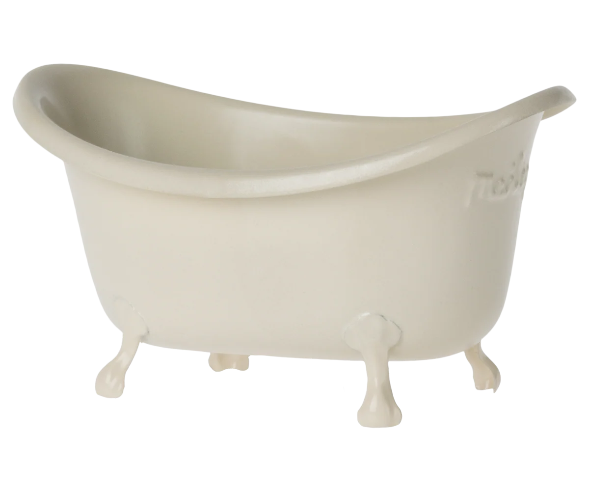 Maileg Mouse Bathtub for a dollhouse on a white background 