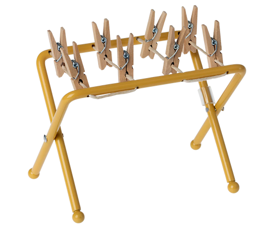 Maileg Mouse Drying Rack dollhouse accessory on a white background 