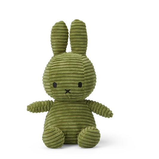 miffy corduroy soft toy plush in olive green 