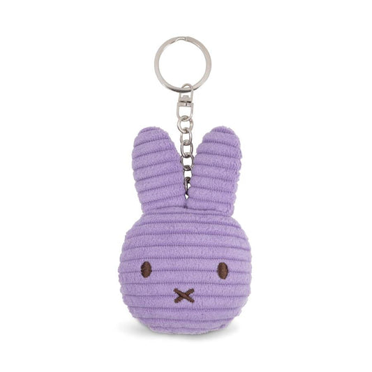 Miffy Bunny Corduroy Keyring in Lilac 
