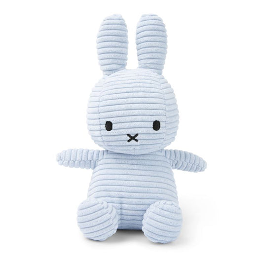 Miffy Corduroy Plush in Ice Blue colour