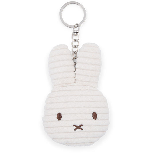 Miffy Corduroy Soft Toy Keyring Flat 10cm in White