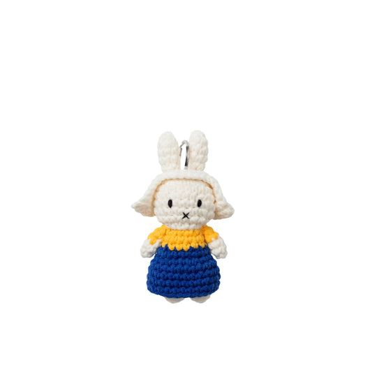 Miffy handmade crochet keyring - Milkmaid