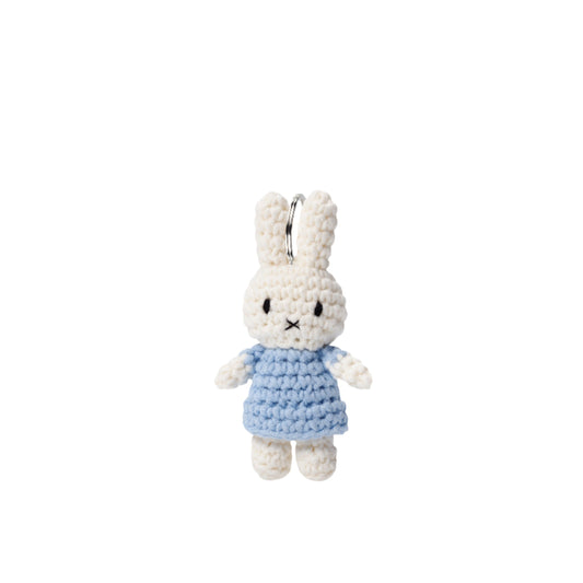 Miffy Handmade Crochet Keyring in Pastel Blue Dress