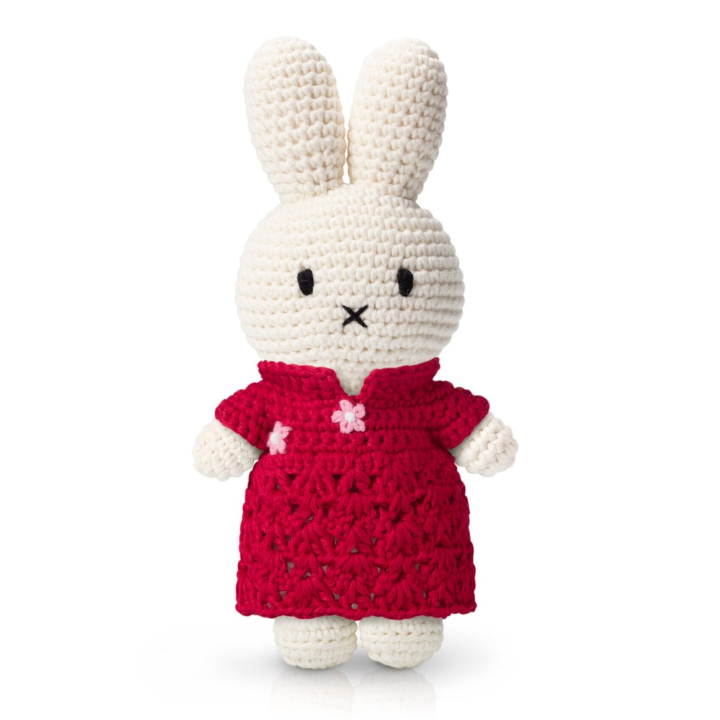 Miffy Handmade Crochet in Her Red Qipao Dress