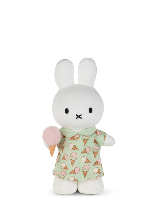 Miffy Standing Toy in a Ice Cream Dress on a white background 