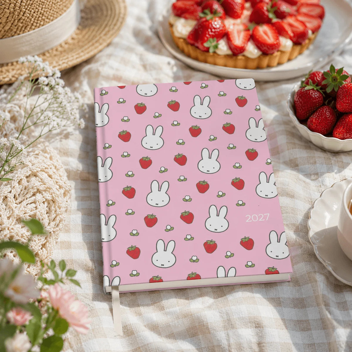 Miffy 2027 A5 Diary - Pink Strawberries