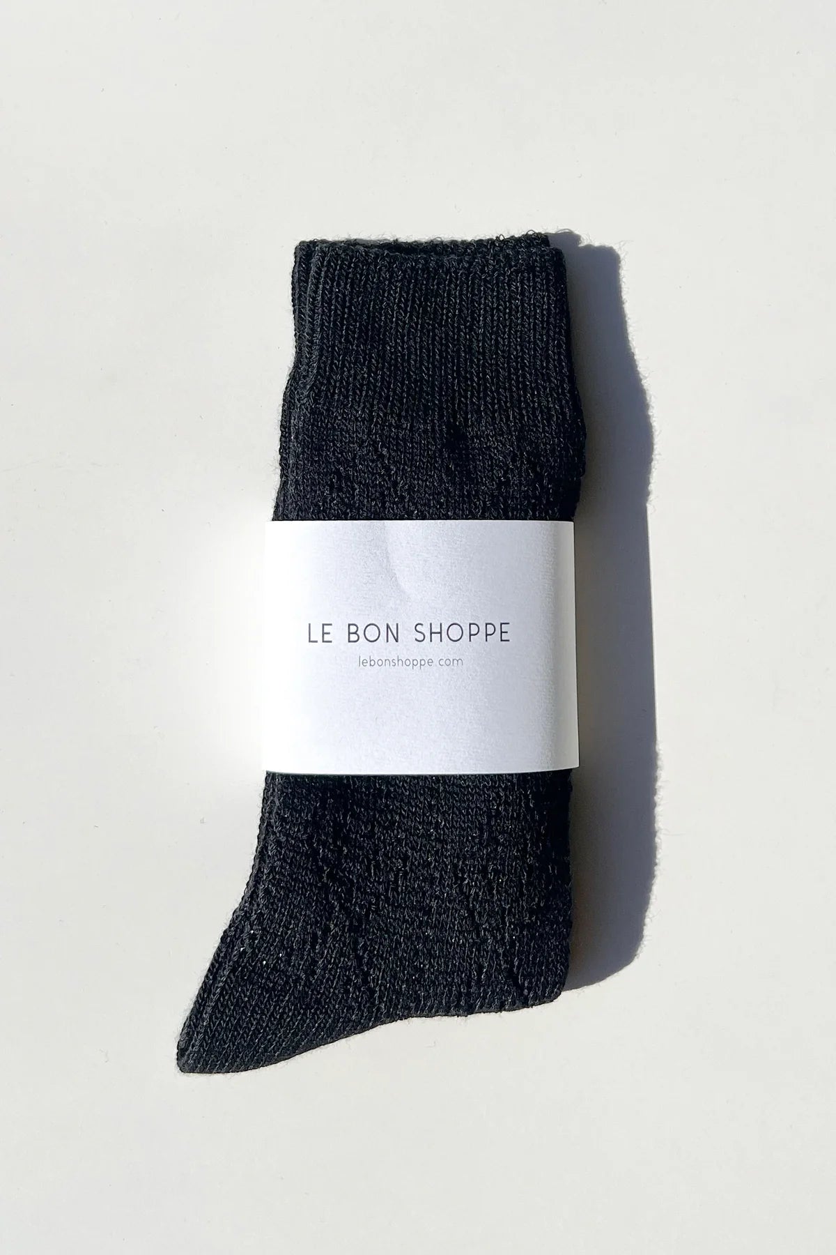 Le Bon Shoppe Modal Eyelet Socks - Jet Black