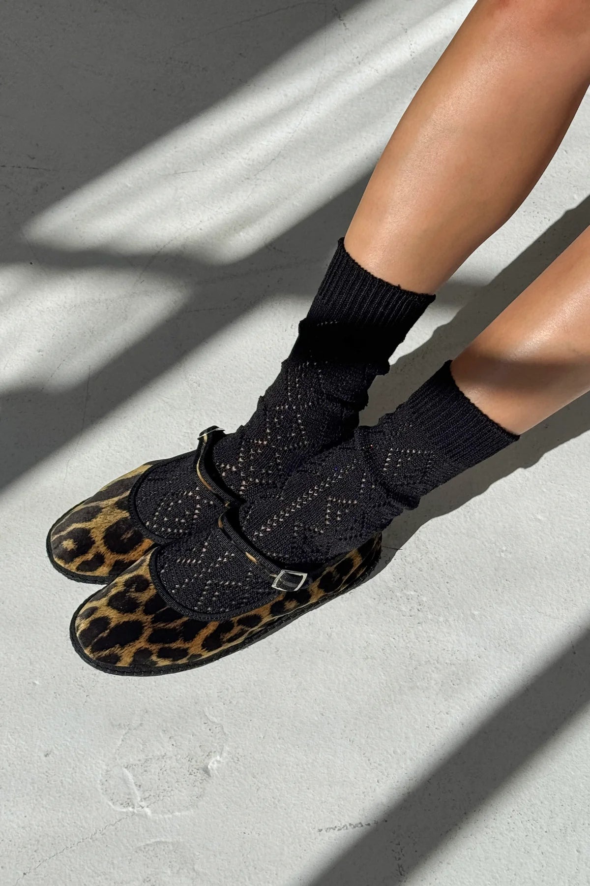 Le Bon Shoppe Modal Eyelet Socks - Jet Black