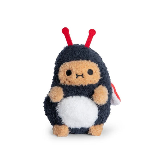 Noodoll Beetle Ricespud Mini Sitting Plush Toy on a white background 