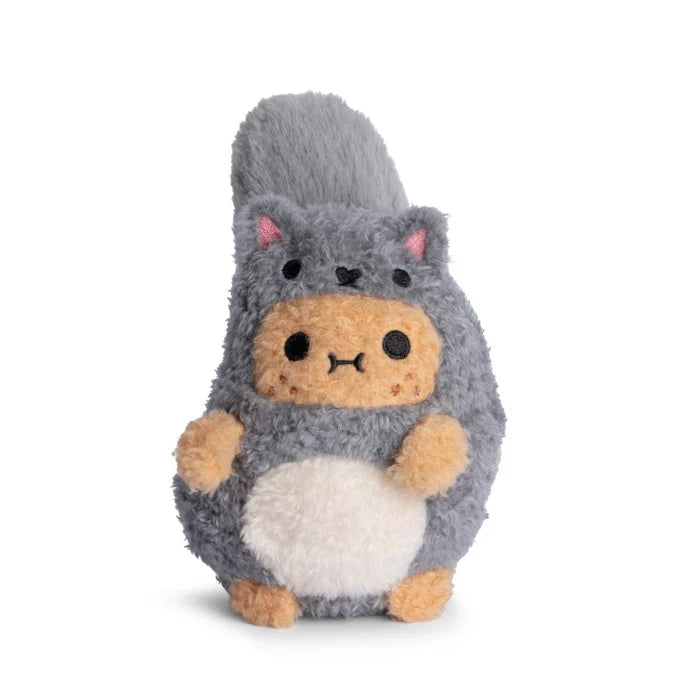 Noodoll Grey Squirrel Ricespud Mini Sitting Plush Toy