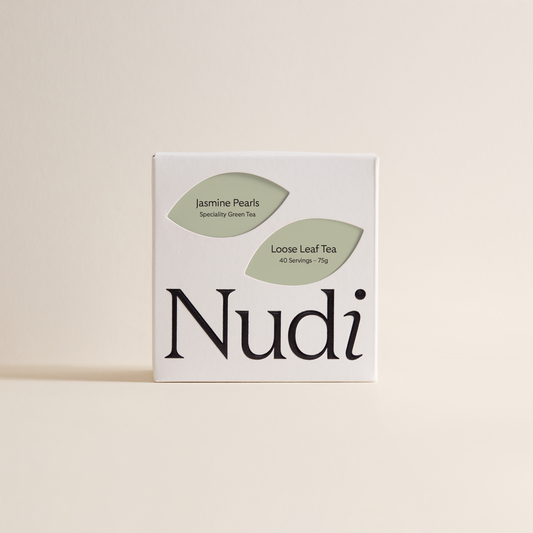 Nuditea Jasmine Pearls box on a white background