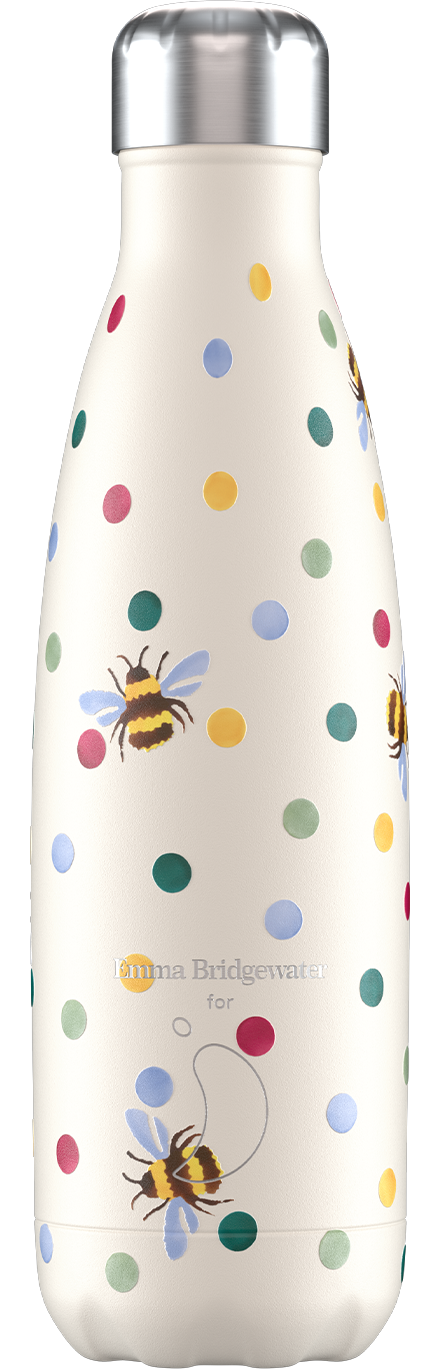 Chilly's Bottle Emma Bridgewater Edition 500ml - Bumblebee & Small Polka Dot