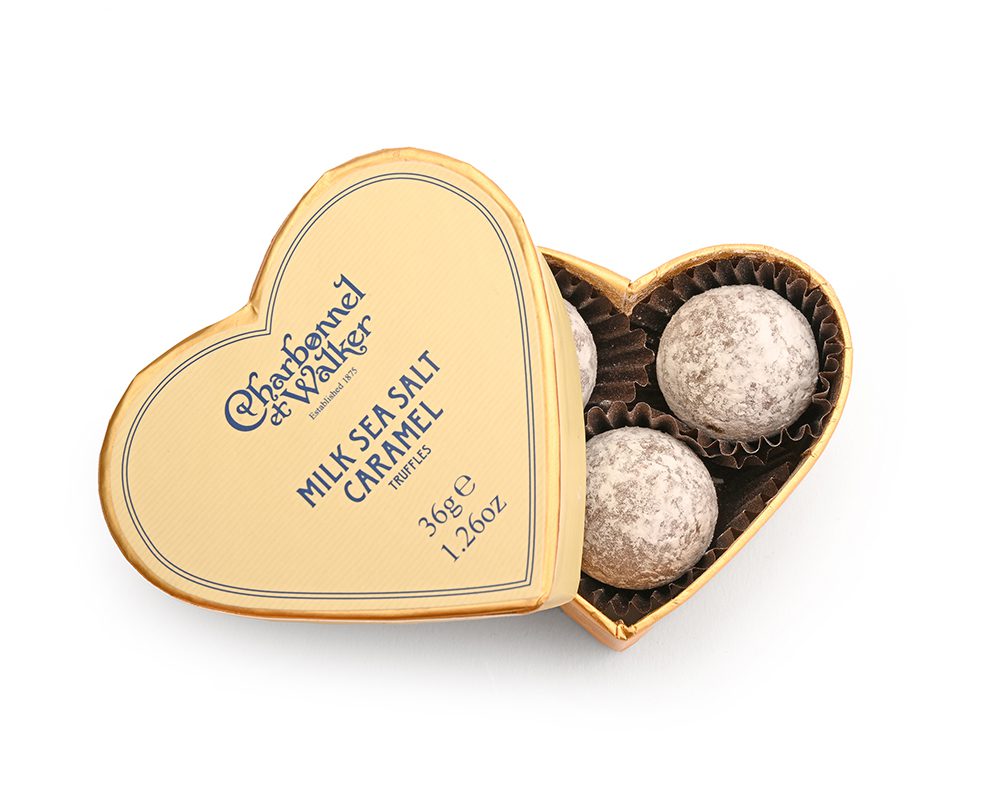 Charbonnel et Walker - Milk Sea Salt Caramel Truffles Cream Heart