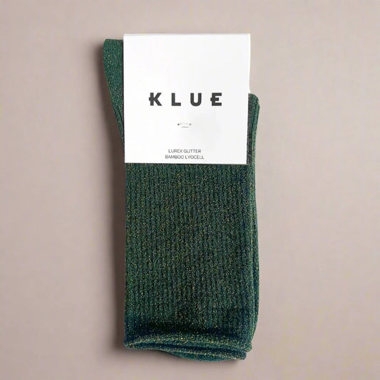KLUE LUREX GLITTER Socks - Green SMALL