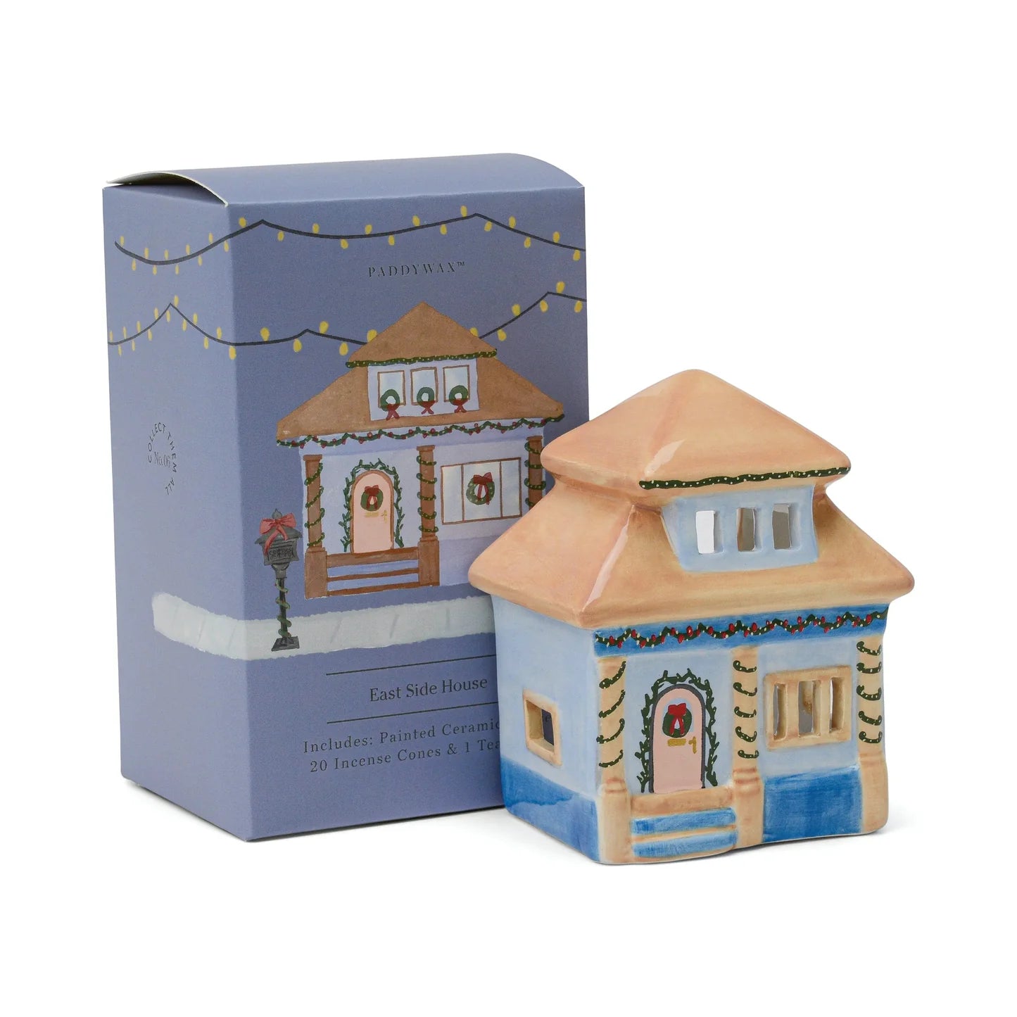 Paddywax The East Side House Incense & Tea Light Holder