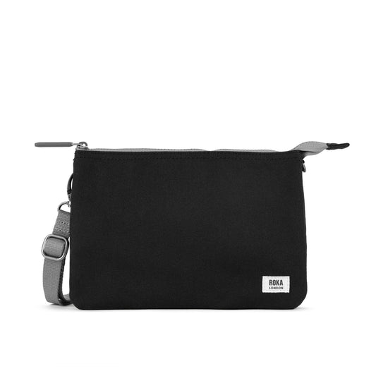 Roka Carnaby Crossbody XL Recycled Canvas in Ash Black 