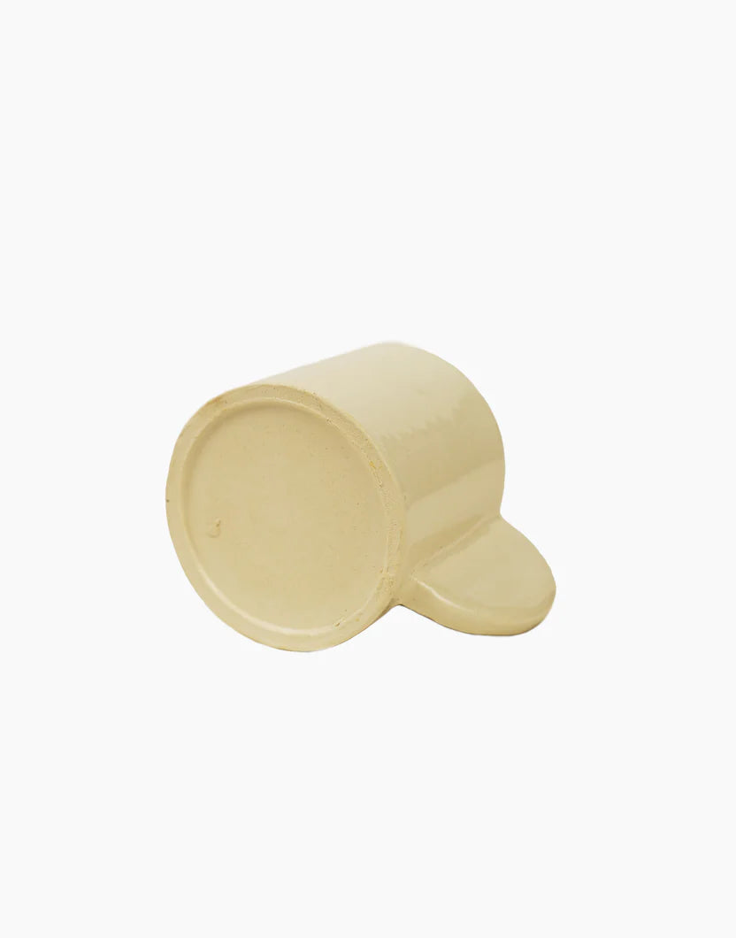 Moroccan White Round Handle Espresso Cup in White