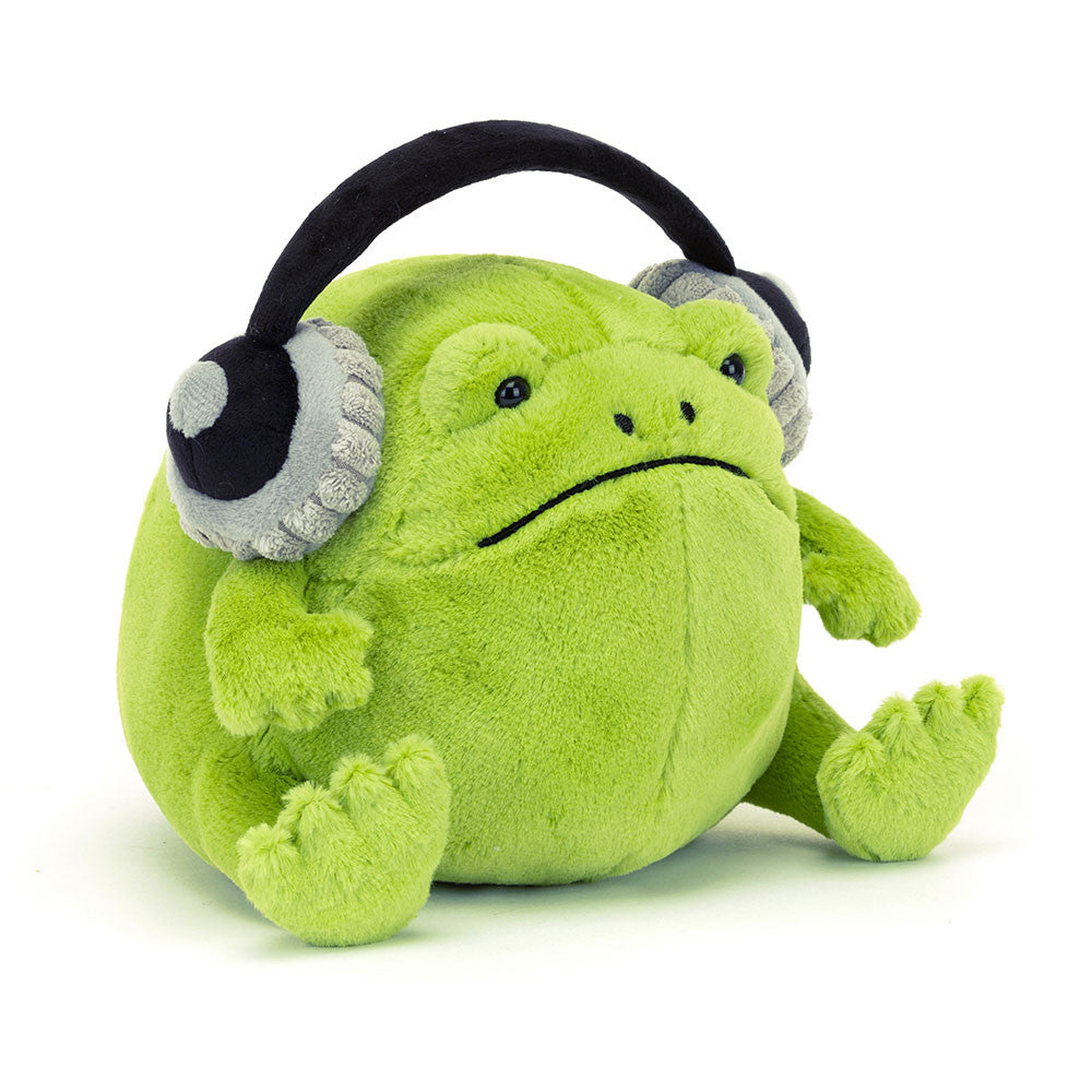 Jellycat Ricky Rain Frog headphones soft toy 