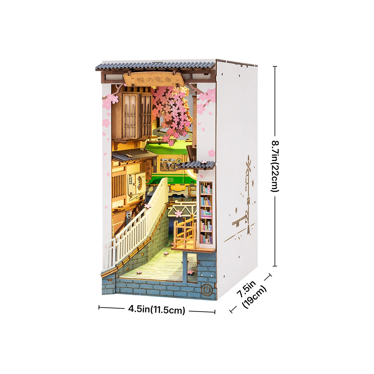 Rolife Book Nook Shelf Insert - Sakura Densya