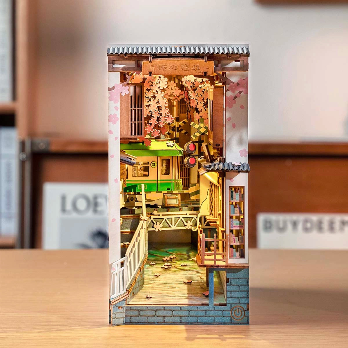 Detailed model of a traditional Japanese street scene in packaging
